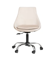 Krom Metal Ayaklı Ofis Çocuk Odası Çalışma Sandalyesi (AYARLANILABİLİR) ORİON (Bej)