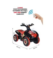 UJ Toys  Akülü Araba 6 Volt Uzaktan Kumandalı 2-4 Yaş (Siyah)