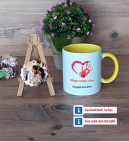 Anneye Hediye Kupa Bardak Beyaz ve Fotoğraflı Ahşap Anahtarlık Hediye (Model 7)
