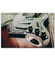 Cakapuzzle Elektrogitar Yakın Çekim  Puzzle Yapboz MDF (Ahşap) (500 Parça)