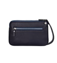 KANGAROO KINGDOM Hakiki Deri Siyah Erkek Portföy & Clutch El Çantası 1285-S (Lacivert)