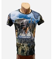 Dijital Baskı Pubg Palyer Gamer Tshirt (Bordo)