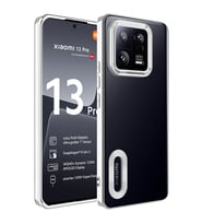 Xiaomi Mi 13 Pro Kılıf Kamera Korumalı Logo Gösteren Zore Omega Kılıf (Gümüş)