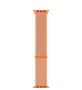 Microsonic Apple Watch Series 3 42mm Hasırlı Kordon Woven Sport Loop (Turuncu)