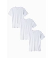 Erkek V Yaka Tshirt SPR24TS40-3 (Beyaz)