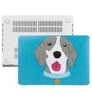 MacBook Pro Kılıf HardCase A1706 1708 1989 A2159 A2251 A2289 A2338 Kılıf Dog01NL (Light Denim)