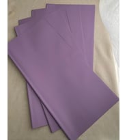 Çiçek Buket Kağıdı - Çiçek Ambalaj Kağıdı - Pembe - Altın Kenarlı -  58x58 cm - 5 Adet (Mor)