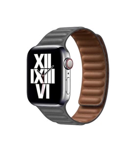 Apple Watch 38mm KRD-34 Deri Görünümlü Kordon (Gri)