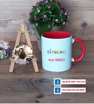 Biyolog Kupa Bardak Beyaz ve Fotoğraflı Ahşap Anahtarlık HediyeBiyologa Hediye (Model 2)