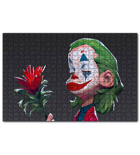 Cakapuzzle Gül İle Ağlayan Joker Görseli  Puzzle Yapboz MDF (Ahşap) (1000 Parça)