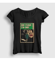 Presmono Kadın Beyaz No Time Billie Eilish T-Shirt 154437tt (Siyah)