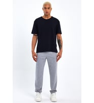 Erkek Regular Fit Broklyn Baskılı İnce Eşofman Altı SPR 203  (Grimelanj)