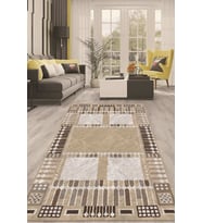 Dijital Kaymaz Taban Yıkanabilir Modern Renkli Salon Halısı Mutfak Halısı Yolluk ND-HT-939 (Vizon)