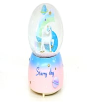 Unicorn Rainbow Işıklı Ve Müzikli Kar Küresi (Mavi)