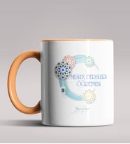 Kişiye Özel Meslek Dersleri Öğretmeni Tasarımlı Siyah Renk Kupa 3 (Turuncu)