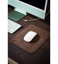 Kişiye İsme Özel Hakiki Deri Mouse Pad (Kestane)