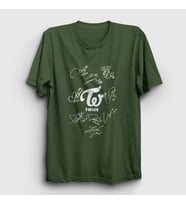 Presmono Unisex Sarı Signs K-Pop Twice T-Shirt 281480tt (Haki)