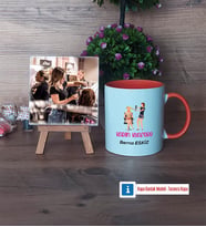 Kadın Kuaförü Fotoğraflı Dekoratif Taş, Kupa Bardak Beyaz Hediye (Model 13)