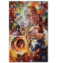 Cakapuzzle Yağlı Boya Saksafon Çalan Sanatçı Görseli Puzzle Yapboz MDF (Ahşap) (500 Parça)