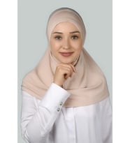 Hazır Türban Pratik Eşarp Tesettür Hijab - Namaz Örtüsü (Bej)