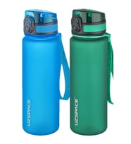 Uzspace 2'li Tritan Matara Seti 500 ml 14 Farklı Renk Seçeneği FiftyFifty (Mavi - Gri - Yeşil)