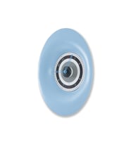 Demre 90 Cm Büyük Analog Fiberglass Dekoratif Duvar Saati (Mavi)