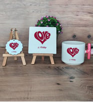 Love Sevgili Hediye Seti Kupa Bardak T Kulplu, Dekoratif Taş, Anahtarlık Sevgiliye Sevgililer Günü Hediyesi (Model 4)