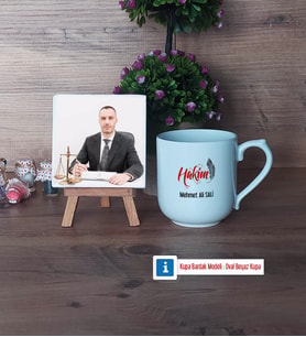 Hakim Fotoğraflı Dekoratif Taş, Kupa Bardak Beyaz Hediye (Model 5)