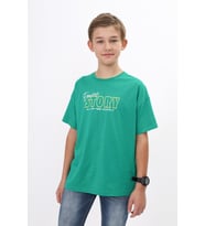 Toontoy Erkek Çocuk Baskılı Tişört (Koyu Yeşil)