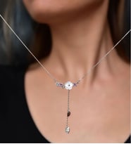 Papatya Silver 925 Ayar Gümüş Kardelen Çiçeği Kolye (Gümüş)