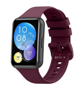 Huawei Watch Fit 2 Uyumlu PureLux Tam Uyumlu Silikon Kordon (Mürdüm)