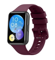 Huawei Watch Fit 2 Uyumlu PureLux Tam Uyumlu Silikon Kordon (Mürdüm)