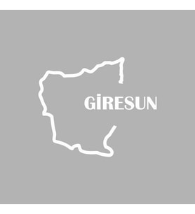 Giresun Harita Araba Sticker siyah 17x14 CM (Beyaz)