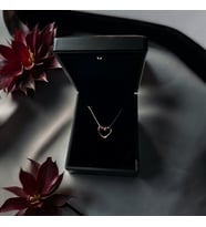 Aşk Düğüm Kolye & Işıklı Kutulu - 925 Ayar Gümüş Kolye (Rose)