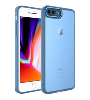 Apple iPhone 7 Plus Kılıf Kamera Korumalı Transparan Zore Post Kılıf (Mavi)