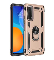 Huawei P Smart 2021 Kılıf Yüzüklü Zırh Tank Vega (Gold)