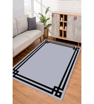 Dijital Kaymaz Taban Yıkanabilir Renkli Salon Halısı Mutfak Halısı Yolluk ND-SD-577 (Gri)
