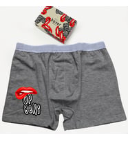 DUDAKLI ÖP BENİ BOXER (Gri)