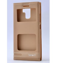 Huawei Honor 7 Kılıf Elite Kapaklı Kılıf (Gold)