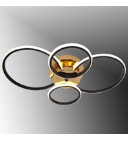TT035-4-SYSR TT Aydınlatma Drone Modeli Mat Siyah - Sarı 4 lü Led Avize (Sarı)