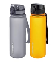 Uzspace 2'li Tritan Matara Seti 500 ml 14 Farklı Renk Seçeneği FiftyFifty (Gri - Turuncu)