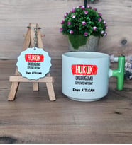  Hukuk Okuduğumu Söylemiş Miydim  Hediye Seti Kupa Bardak T Kulplu ve Anahtarlık Hukuk Öğrencisine Hediye (Model 8)