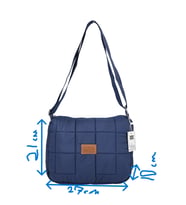 SİA ÇANTA SİMİLON KABARTMALI KAPİTONE PUF KUMAŞ SHOPPER  ÇANTA RAHAT ÇAPRAZ  ASKILI HAFİF , İÇ ASTARLI KALİTELİ MALZEME MÜKEMMEL İŞÇİLİK (Lacivert)