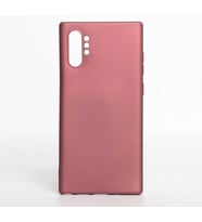Samsung Galaxy Note 10+ Plus Kılıf Kamera Çıkıntılı Soft Silikon (Mürdüm)