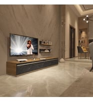 Decoraktiv Eko 4 Mdf Std Tv Ünitesi Tv Sehpası (Pera-Siyah Mermer)