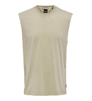 Only & Sons Erkek Kolsuz T-shirt Atlet - 22022649 (Füme)