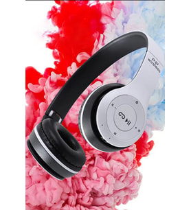 Kulaküstü Bluetooth Kulalık Kablosuz Kulaküstü Bluetooth Kulaklık Kafa Üstü (Beyaz)