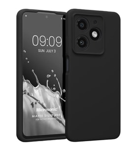 Microsonic Matte Silicone TECNO Spark 20C Kılıf Rose Gold (Siyah)