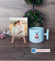 Anne Adayı Fotoğraflı Dekoratif Taş, Kupa Bardak Beyaz Hediye (Model 12)