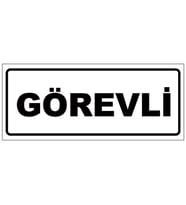 GÖREVLİ YAZILI YÖNLENDİRME LEVHASI (Beyaz)